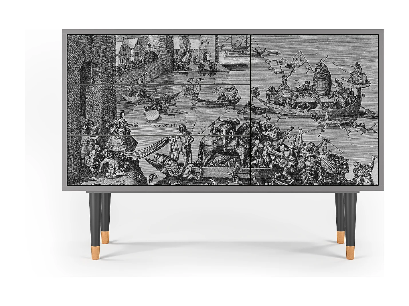 Buffet - 115х84х41 cm - S3 - Saint Martin, Gris