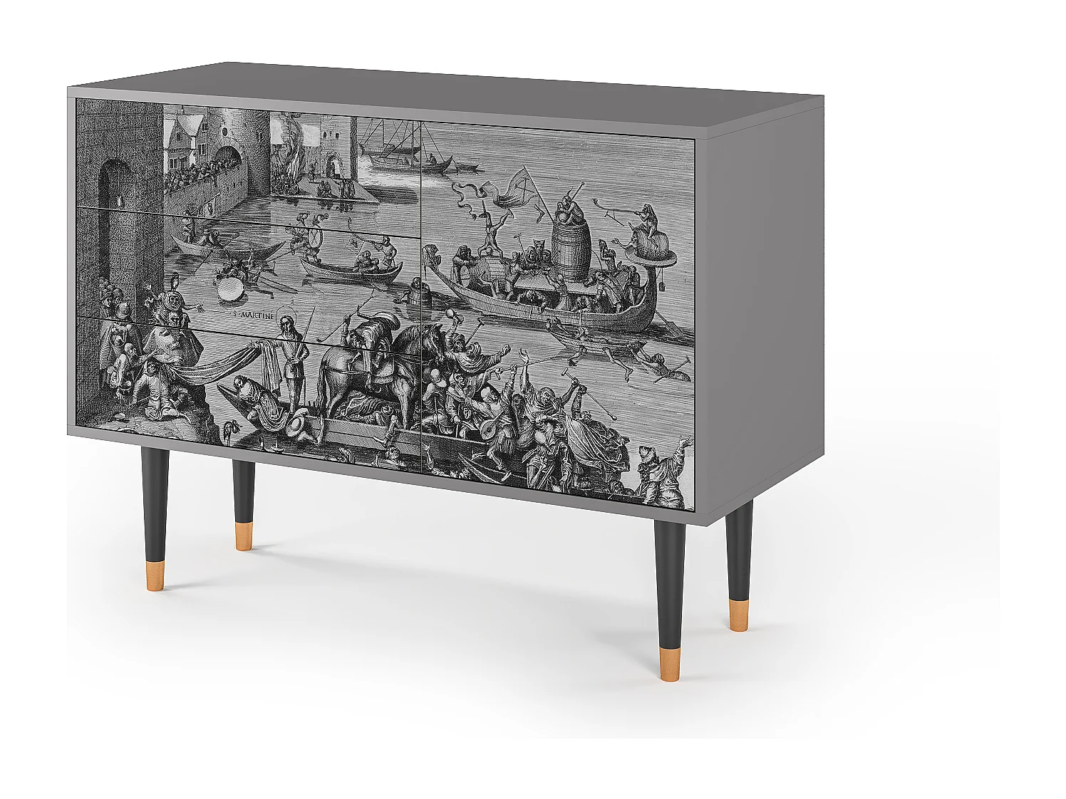 Buffet - 115х84х41 cm - S3 - Saint Martin, Gris