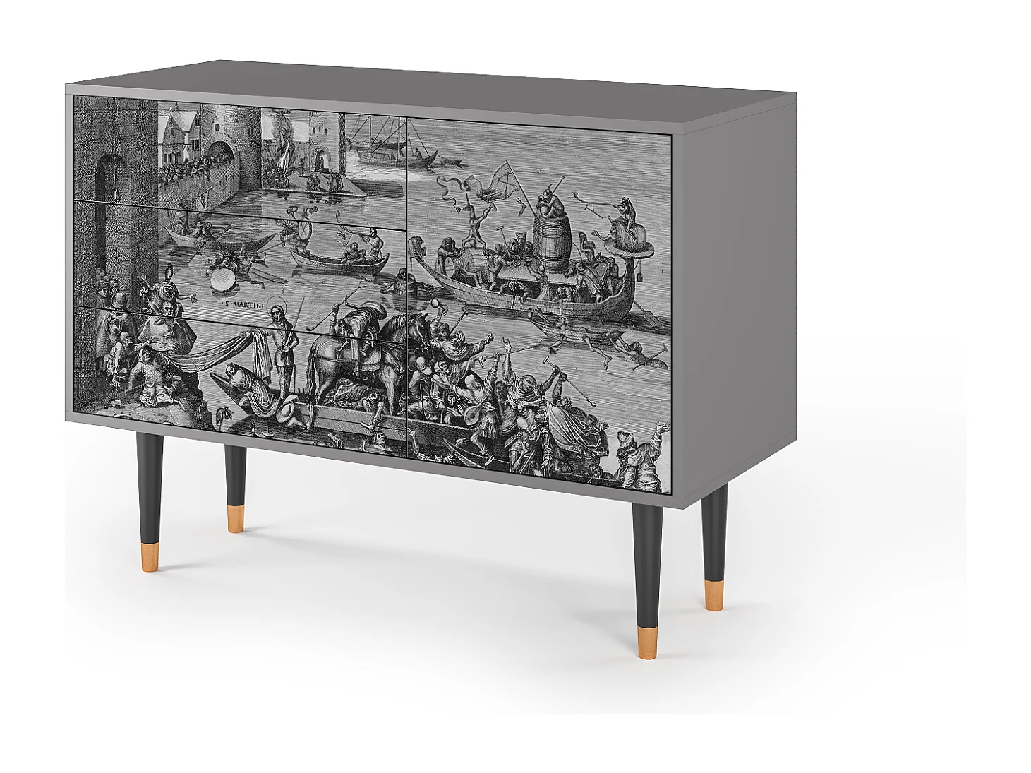 Buffet - 115х84х41 cm - S3 - Saint Martin, Gris