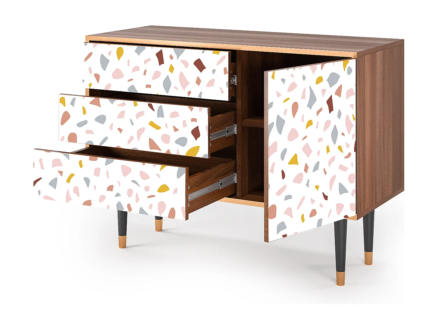 Kredens - 115х84х41 cm - S3 - Marmelade Cheese, Orzech