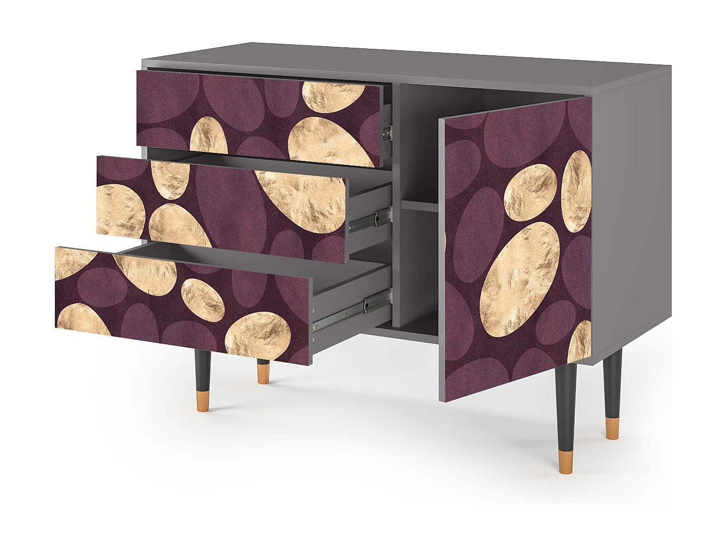 Buffet - 115х84х41 cm - S3 - Fine Wine, Gris