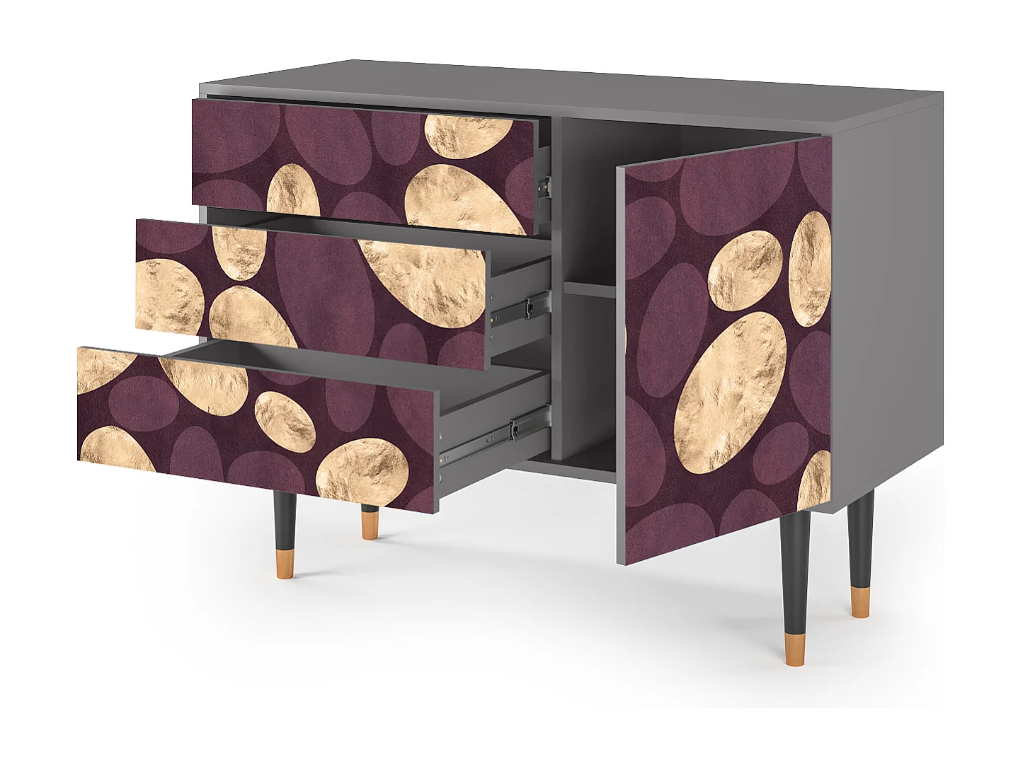 Buffet - 115х84х41 cm - S3 - Fine Wine, Gris