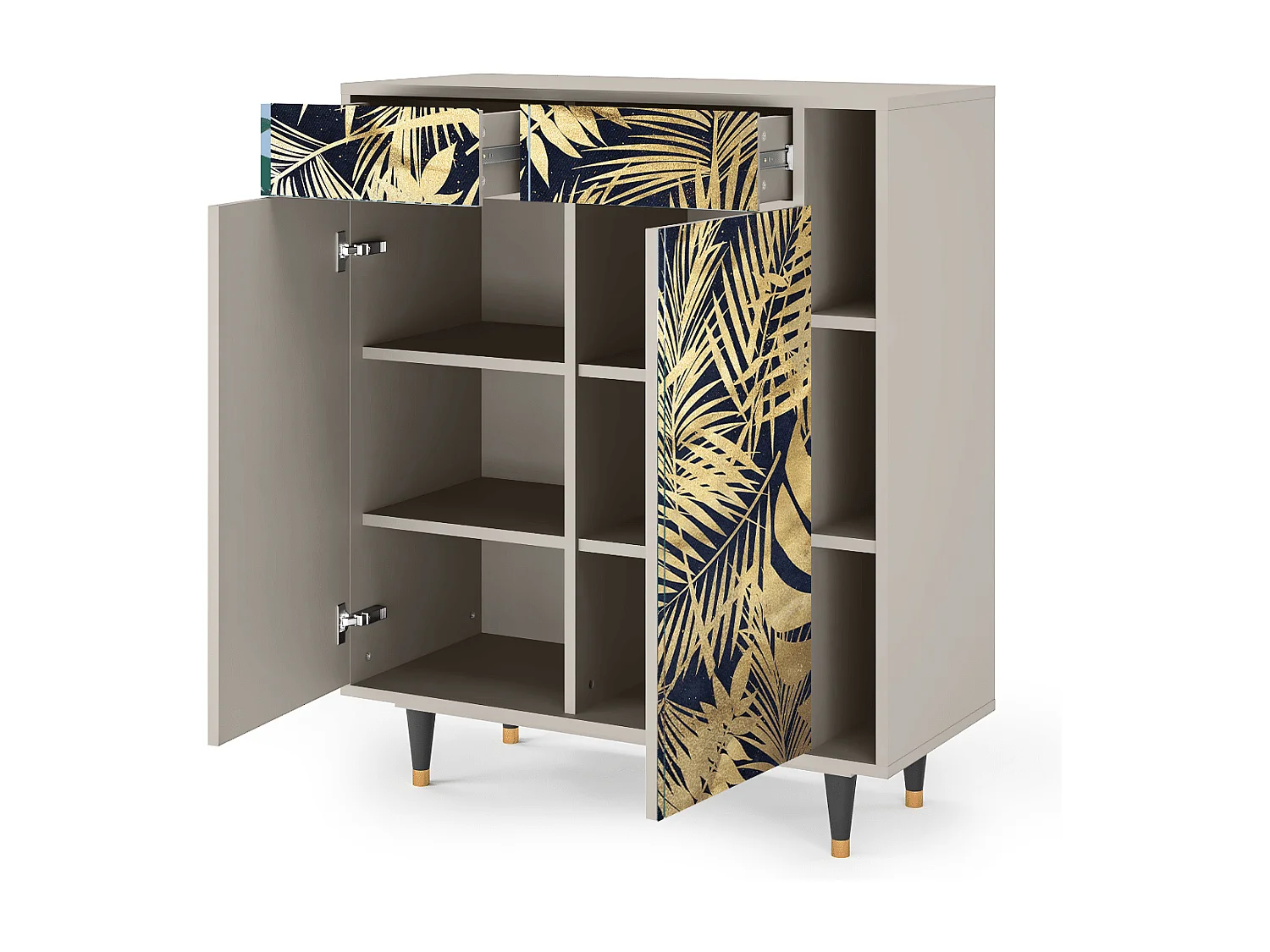 Kredens - 96х110х41 cm - BS6 - Jungle Vibes, Piaskowy