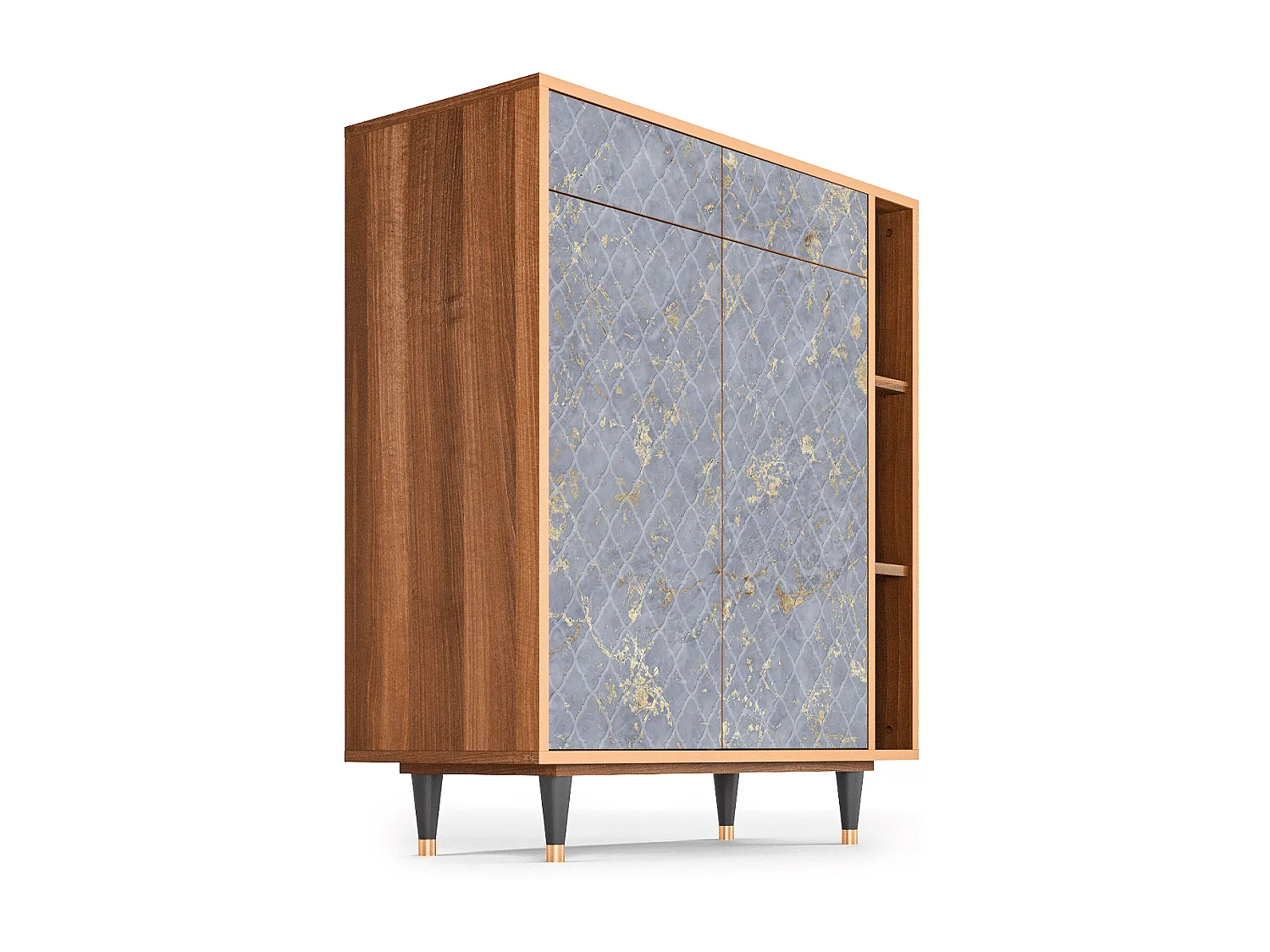 Kredens - 96х110х41 cm - BS6 - Golden Smoke, Orzech