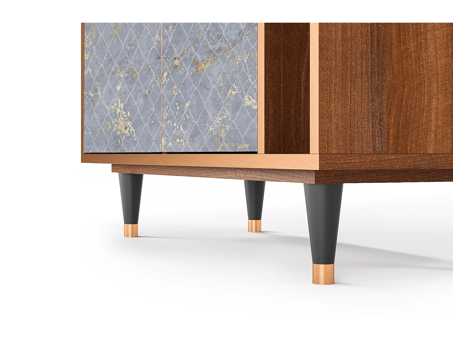 Kredens - 96х110х41 cm - BS6 - Golden Smoke, Orzech