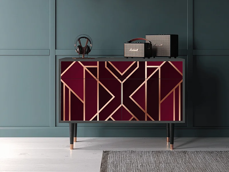 Kredens - 115x85x48 cm - BS4 - Burgundy Jewelery, Antracyt