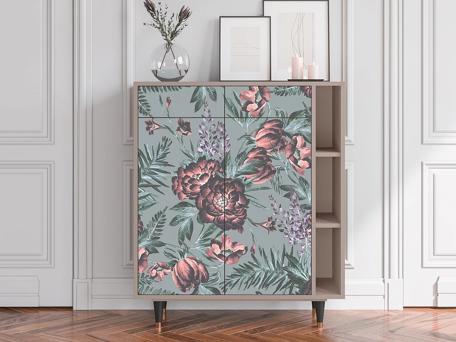 Aparador - 96х110х41 cm - BS6 - Light Peonies, Latte