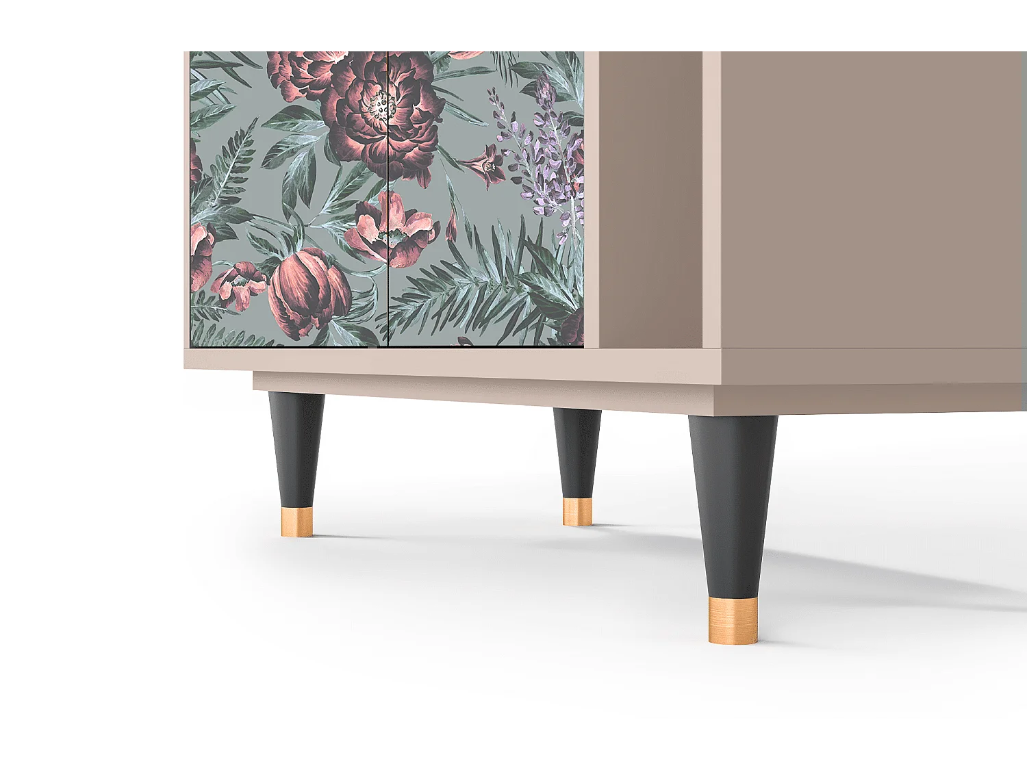 Kredens - 96х110х41 cm - BS6 - Light Peonies, Latte