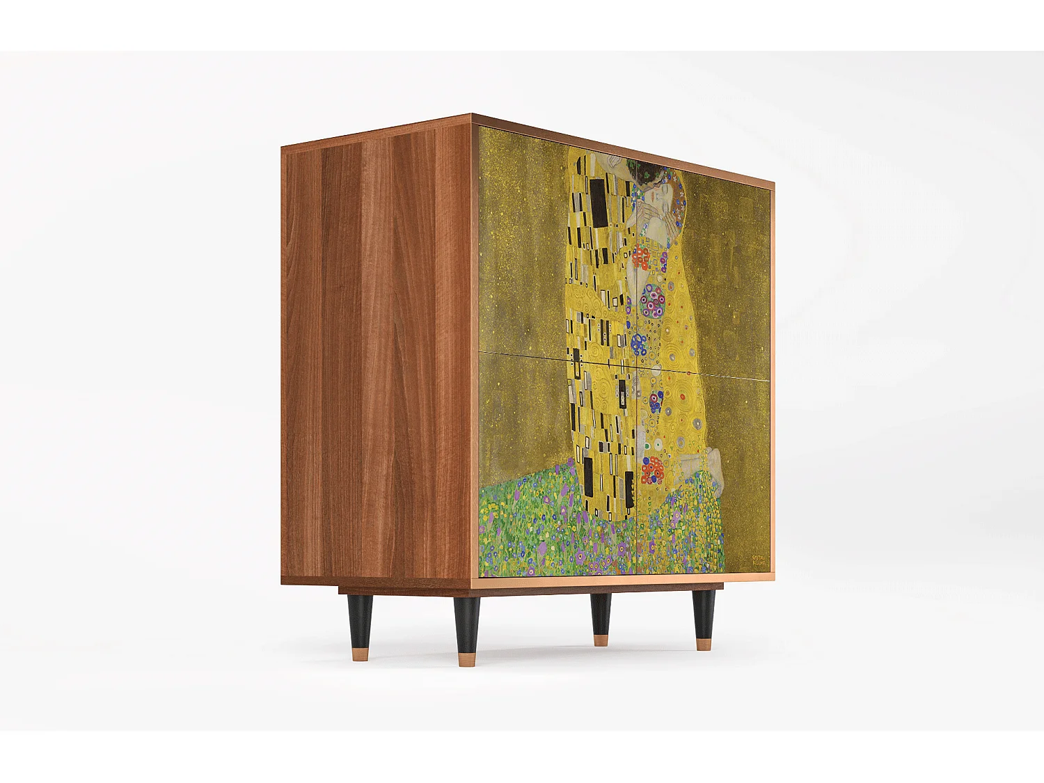 Aparador - 94x96x48 cm - BS3 - The Kiss by Klimt , Nogal