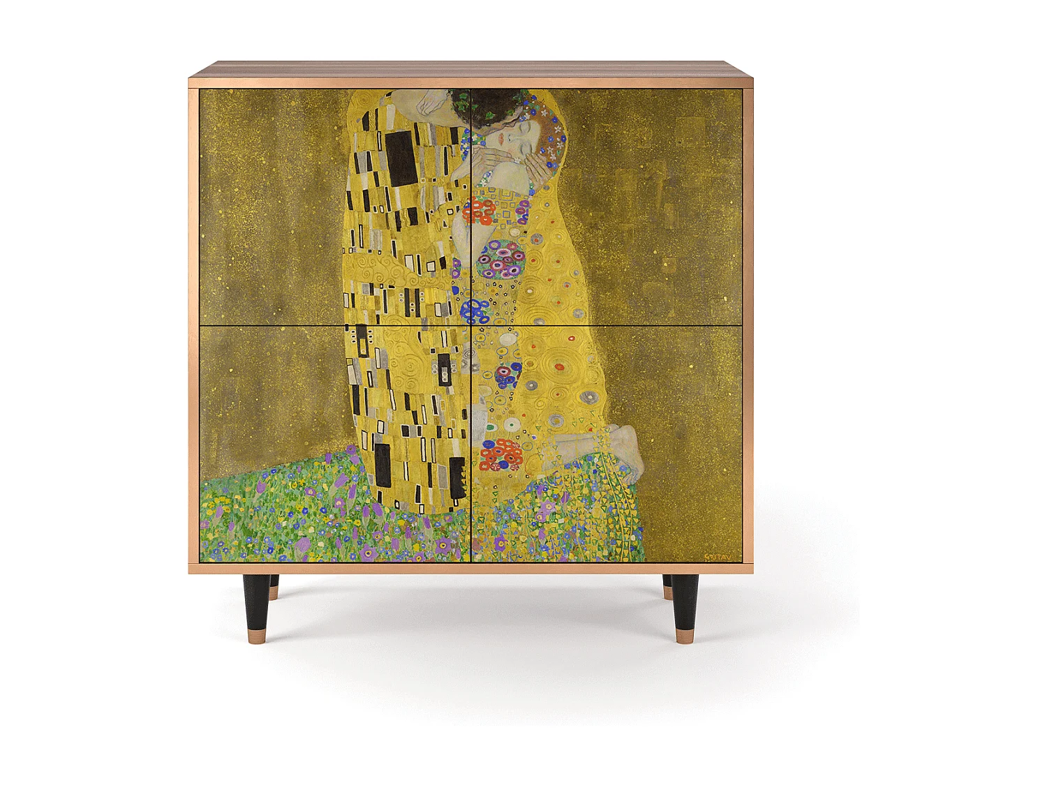 Sideboard - 94x96x48 cm - BS3 - The Kiss by Klimt , Walnuss