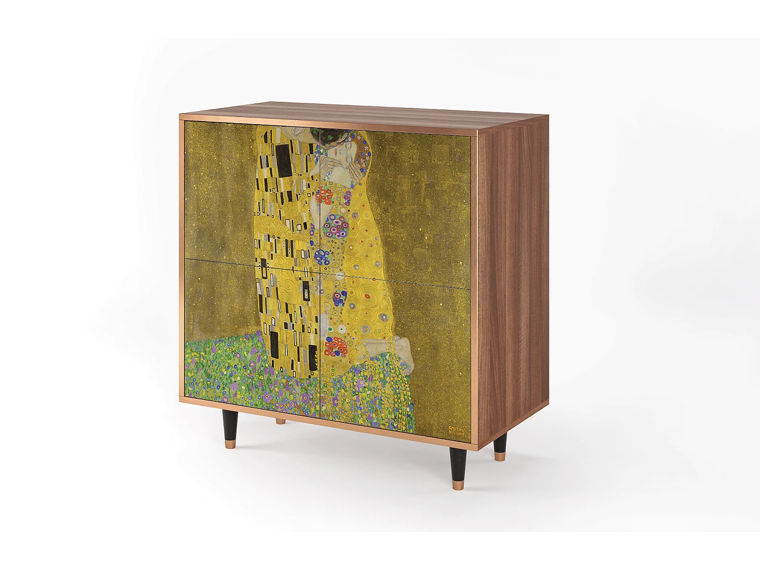 Sideboard - 94x96x48 cm - BS3 - The Kiss by Klimt , Walnuss