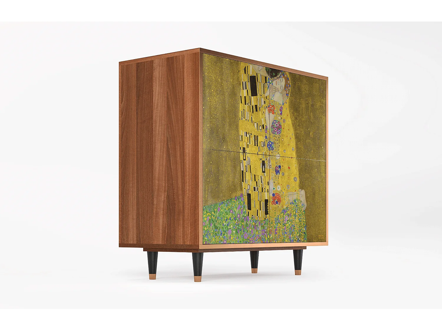 Sideboard - 94x96x48 cm - BS3 - The Kiss by Klimt , Walnuss
