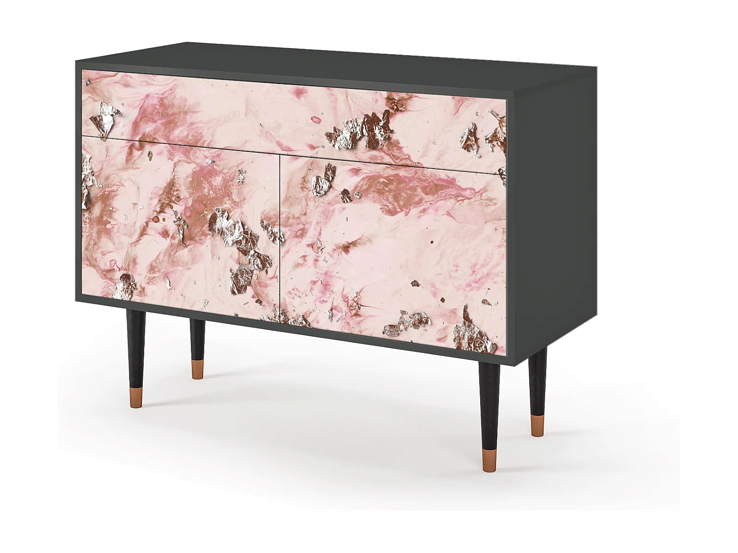 Kredens - 115x85x48 cm - BS4 - Cotton Candy, Antracyt