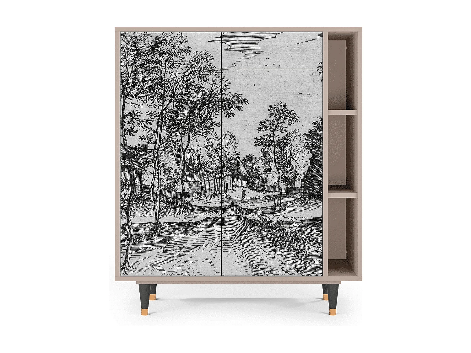Credenza - 96х110х41 cm - BS6 - Village Road, Latte