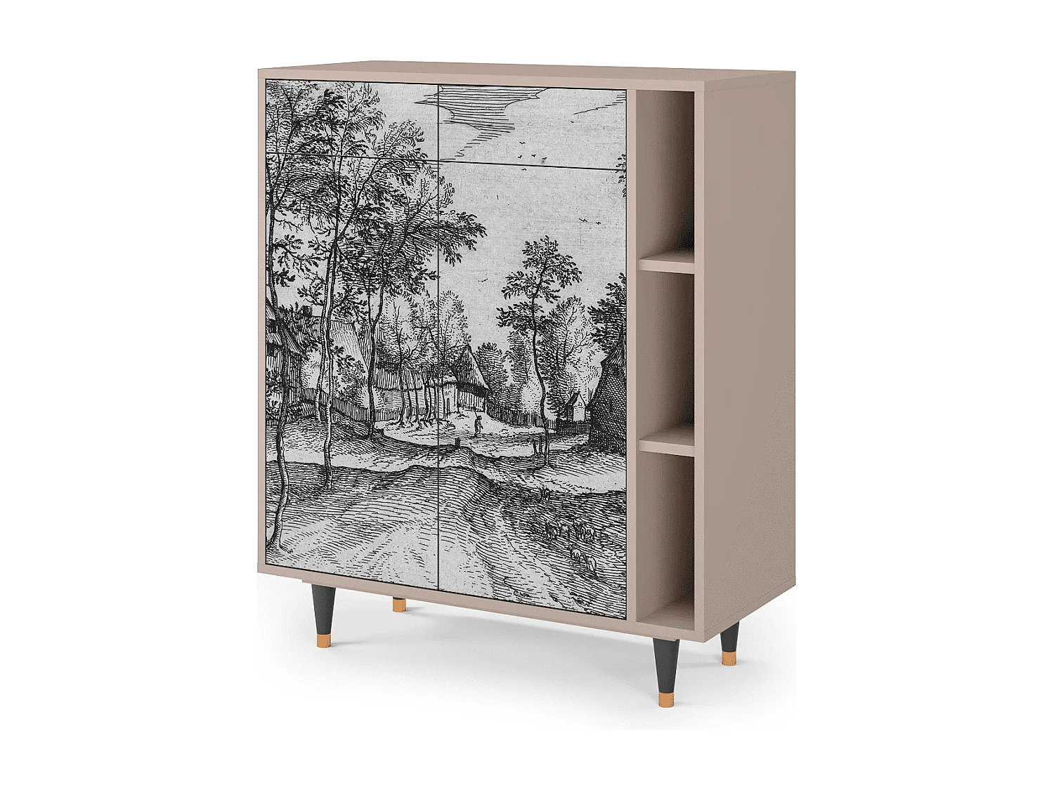 Credenza - 96х110х41 cm - BS6 - Village Road, Latte
