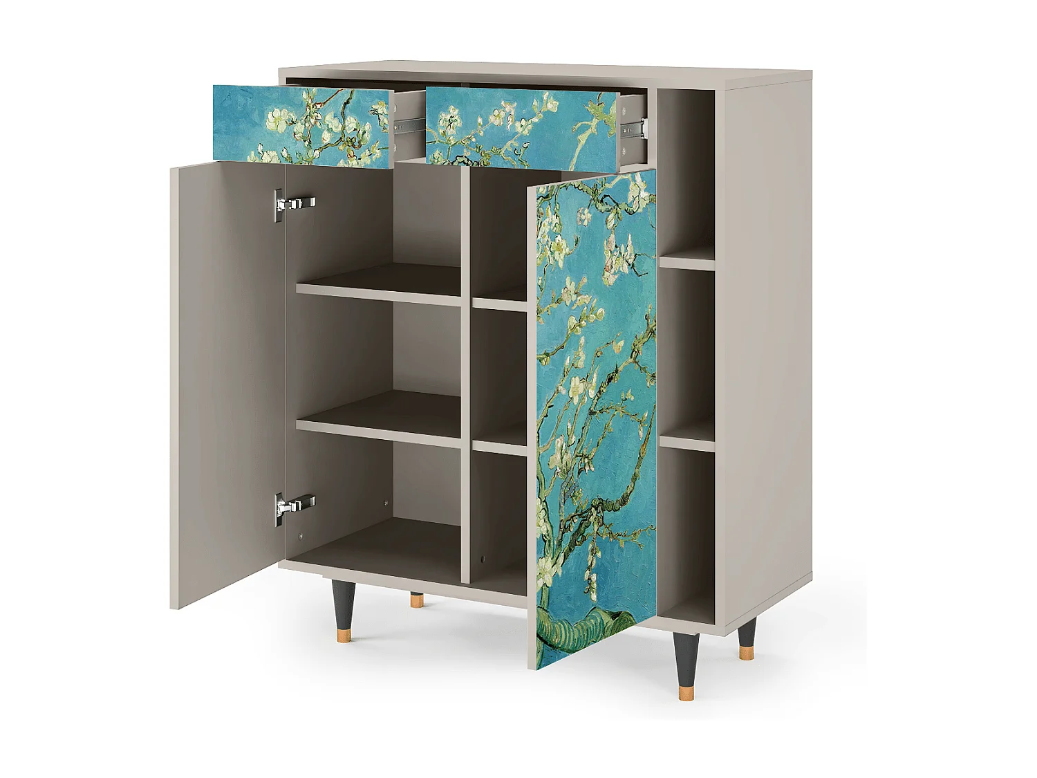 Kredens - 96х110х41 cm - BS6 - Almond Blossom, Piaskowy