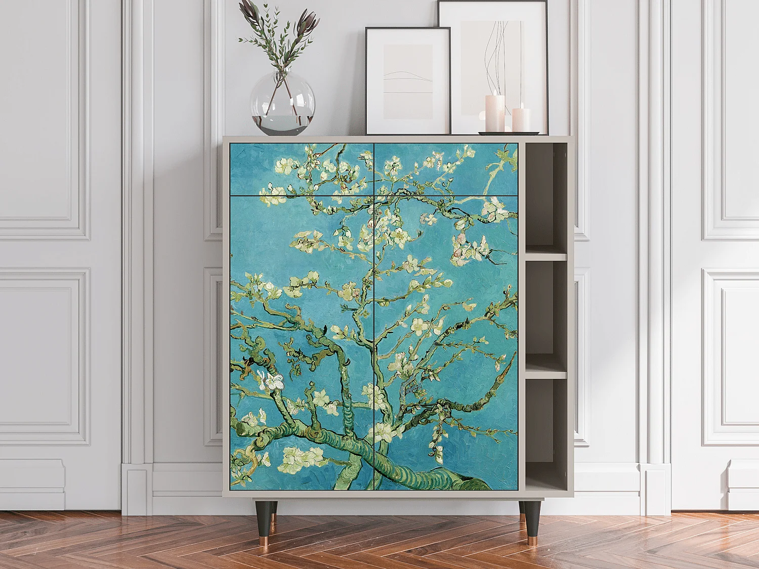 Kredens - 96х110х41 cm - BS6 - Almond Blossom, Piaskowy