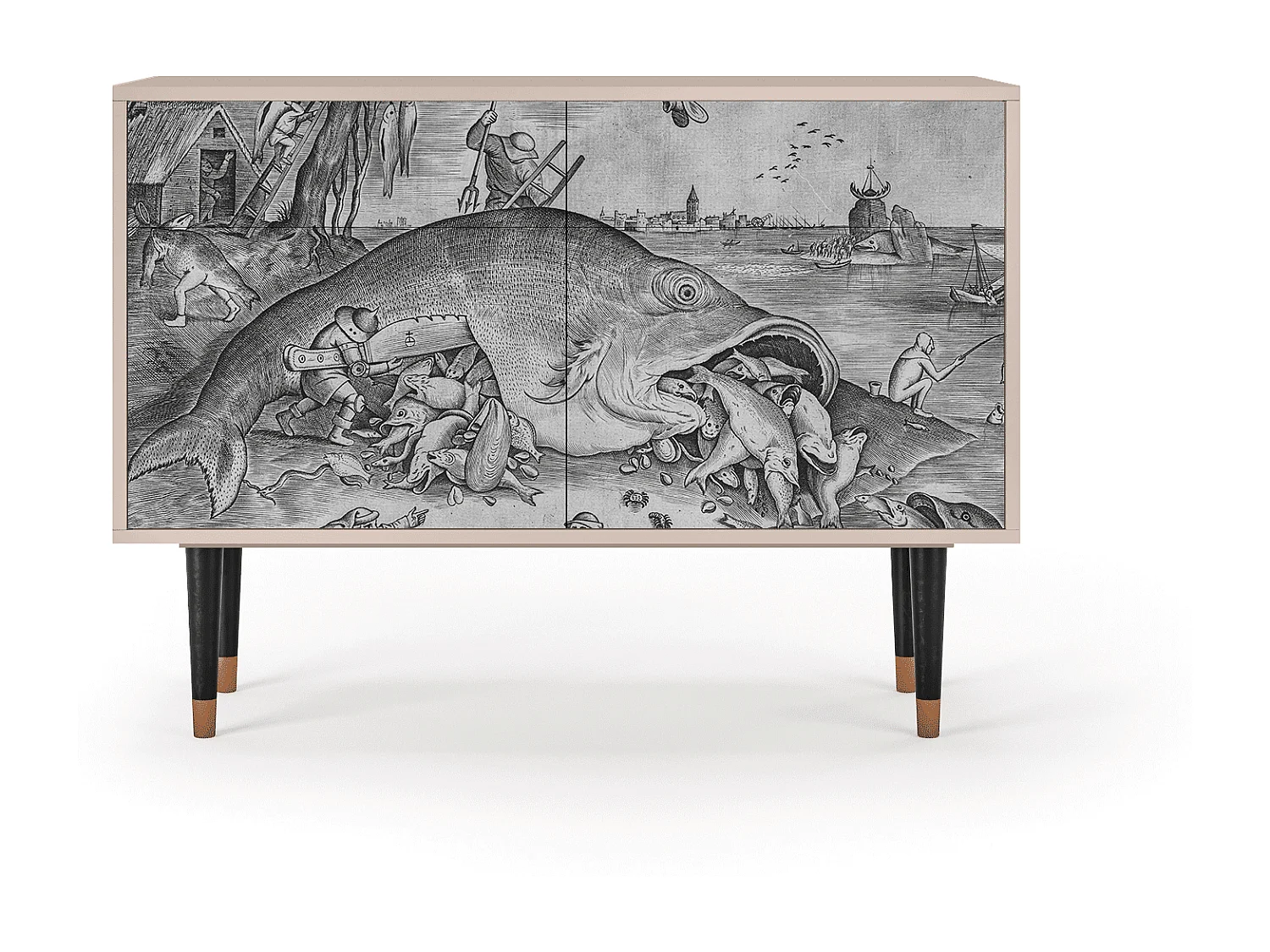 Aparador - 115x85x48 cm - BS4 - Big Fish Eat Little, Latte