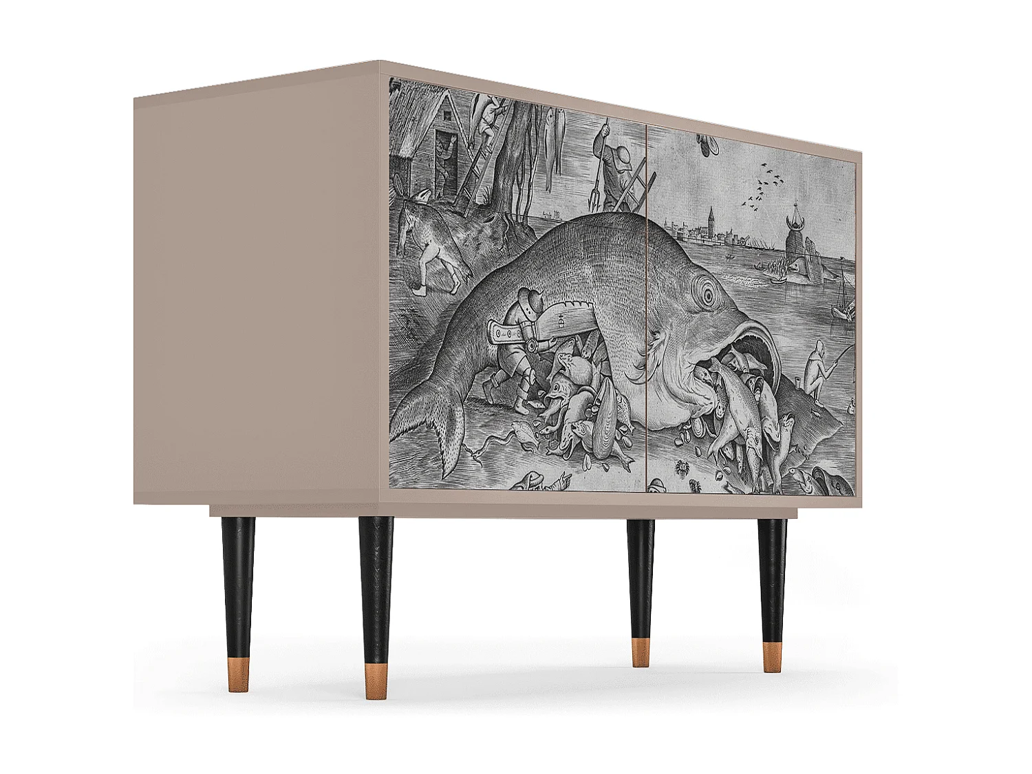 Aparador - 115x85x48 cm - BS4 - Big Fish Eat Little, Latte