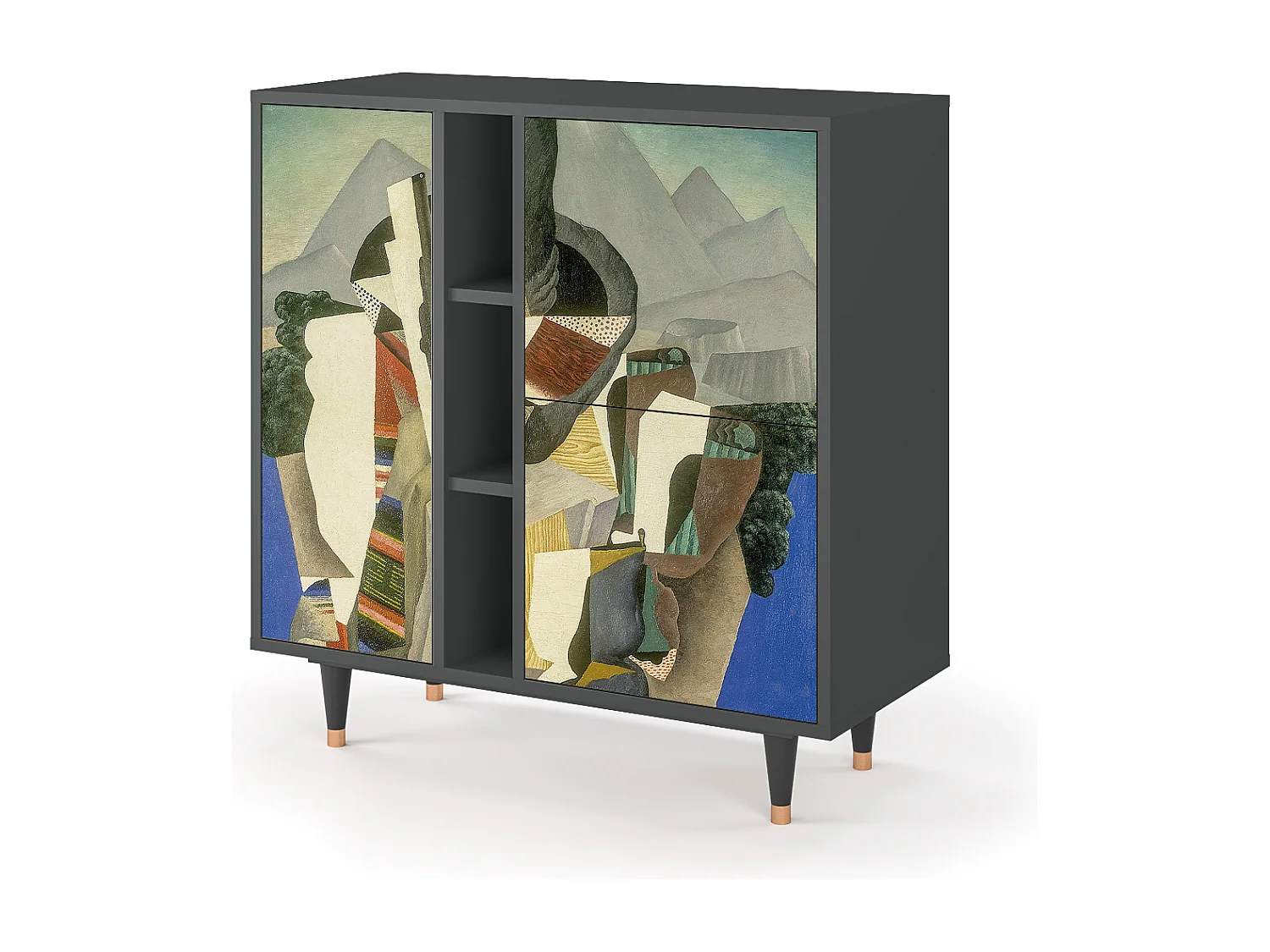 Kredens - 94х96х41 cm - BS5 - The Cubist Paintings , Antracyt