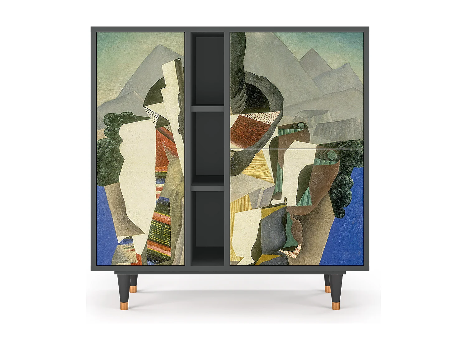 Kredens - 94х96х41 cm - BS5 - The Cubist Paintings , Antracyt