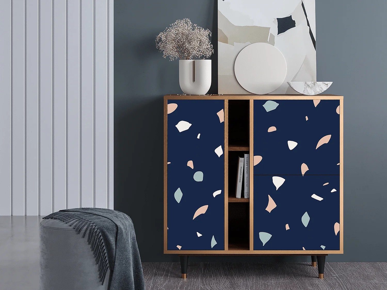 Buffet - 94х96х41 cm - BS5 - Space Satellites, Noyer