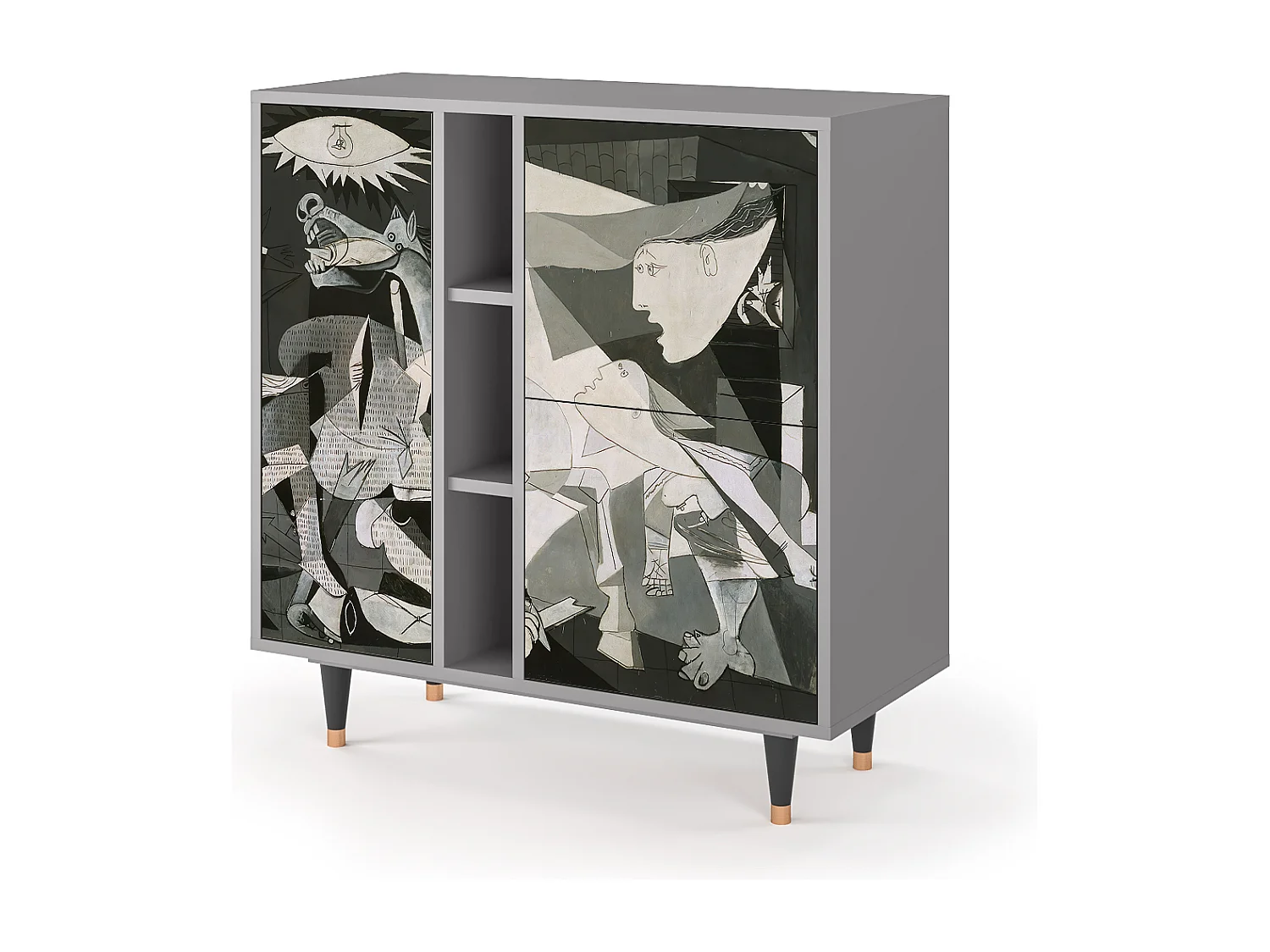 Aparador - 94х96х41 cm - BS5 - Guernica by Picasso, Cinza