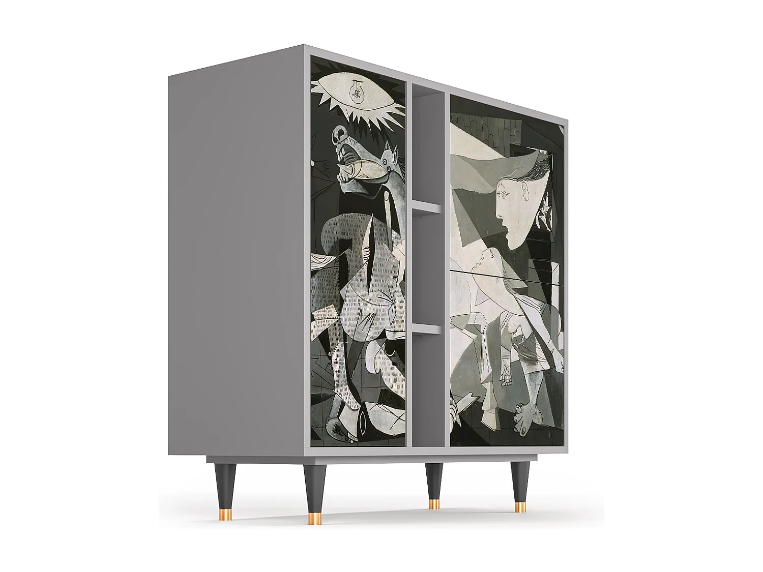Aparador - 94х96х41 cm - BS5 - Guernica by Picasso, Cinza