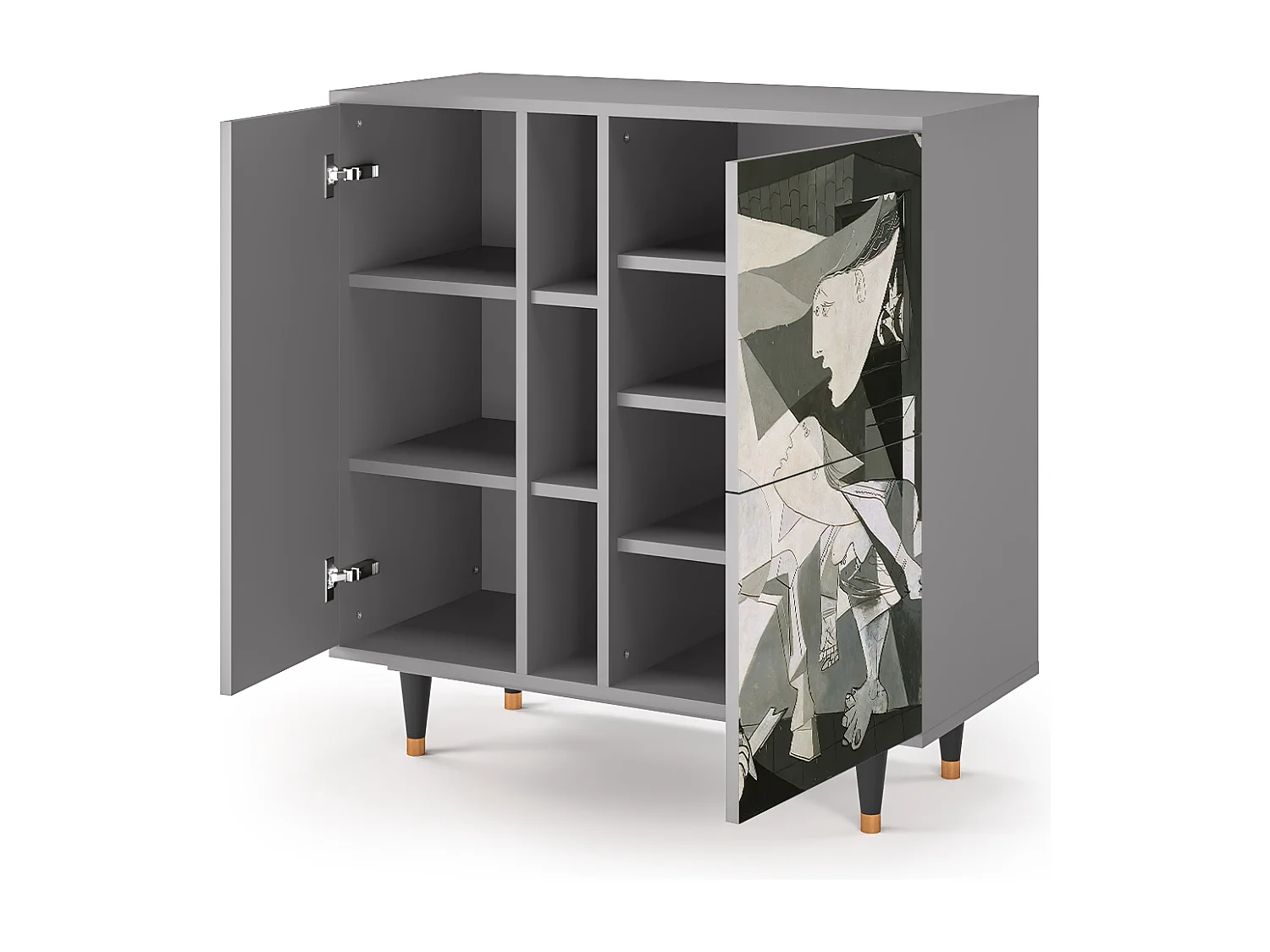 Aparador - 94х96х41 cm - BS5 - Guernica by Picasso, Cinza