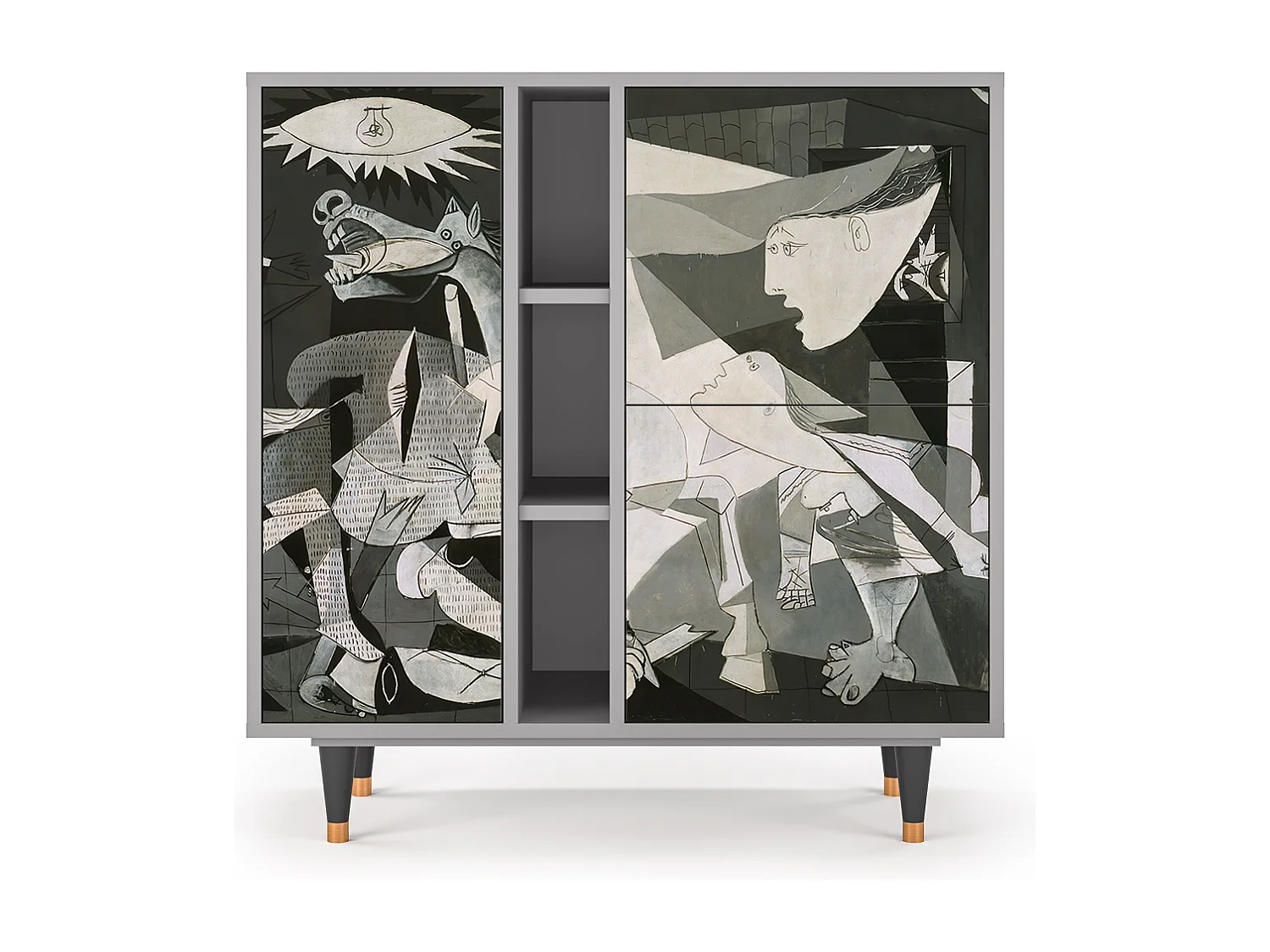 Kredens - 94х96х41 cm - BS5 - Guernica by Picasso, Szary