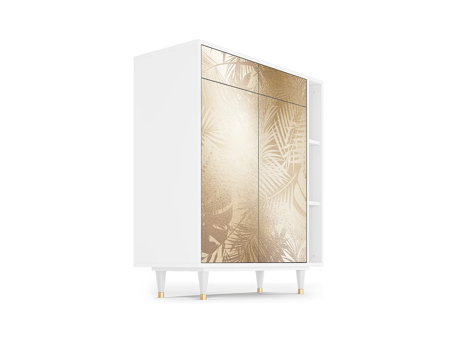 Kredens - 96х110х41 cm - BS6 - Plant of the Dessert, Biały