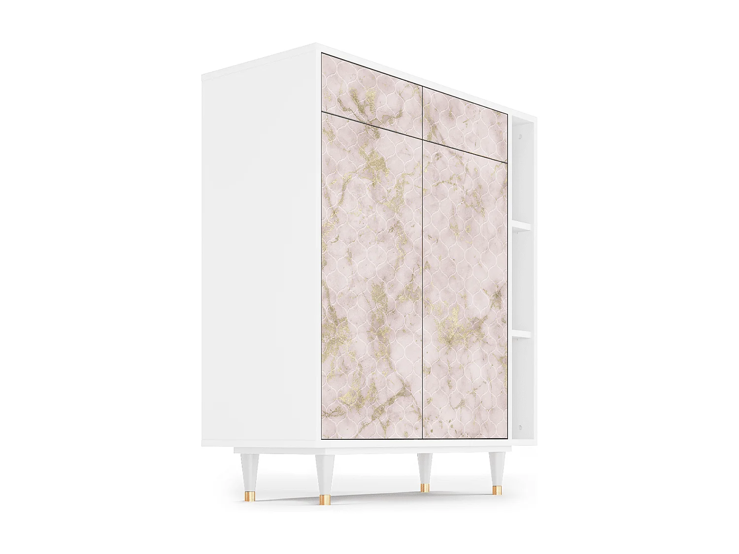 Buffet - 96х110х41 cm - BS6 - Dirty Roses, Blanc