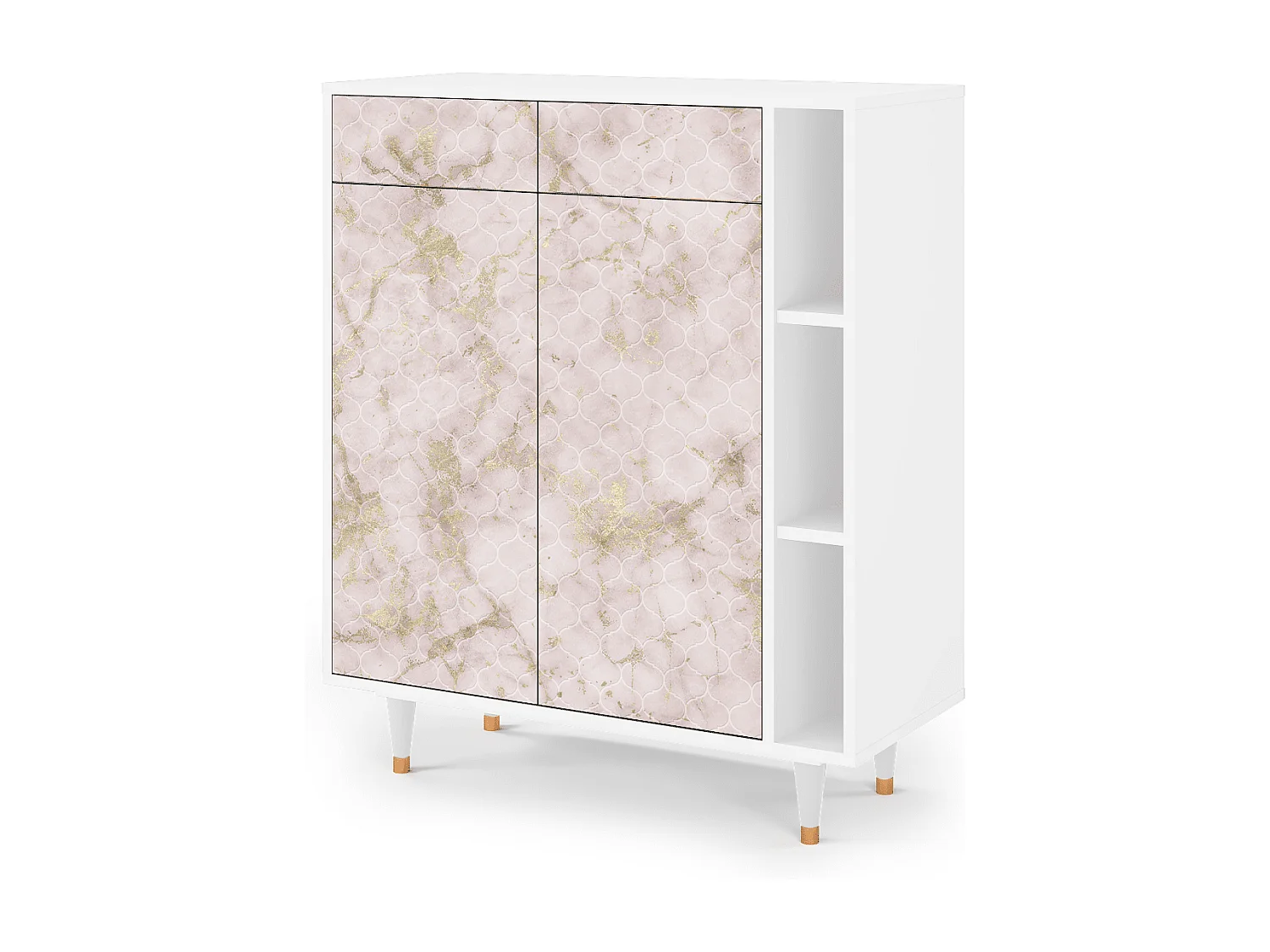 Credenza - 96х110х41 cm - BS6 - Dirty Roses, Bianco