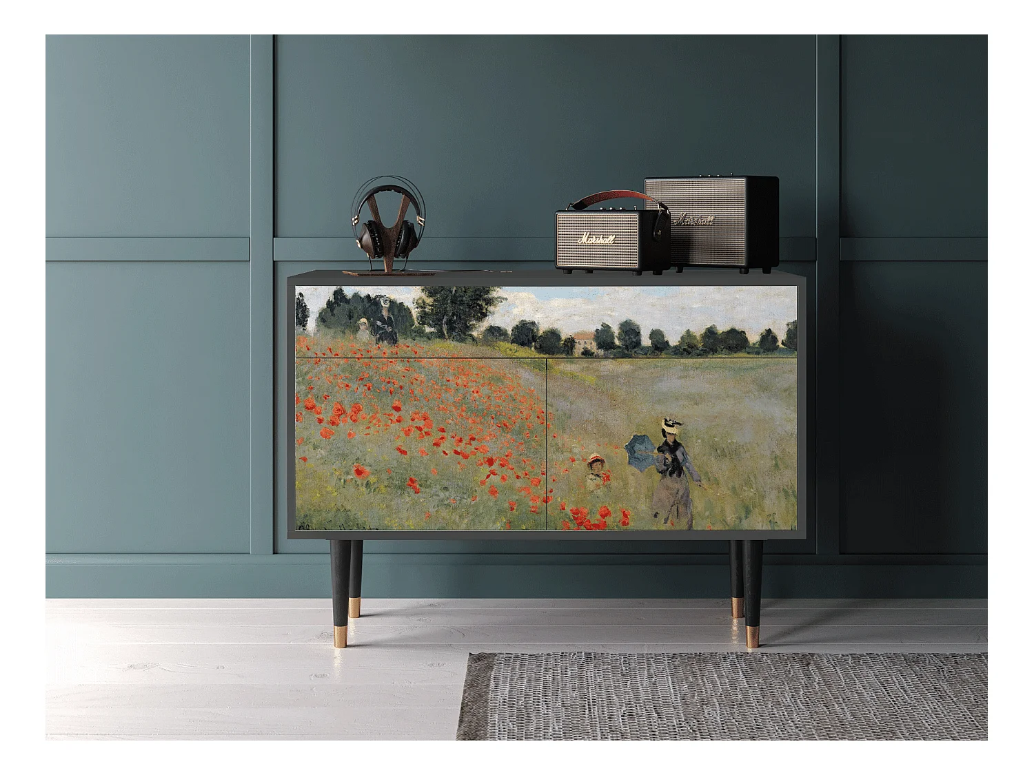 Buffet - 115x85x48 cm - BS4 - The Poppy Field   , Anthracite