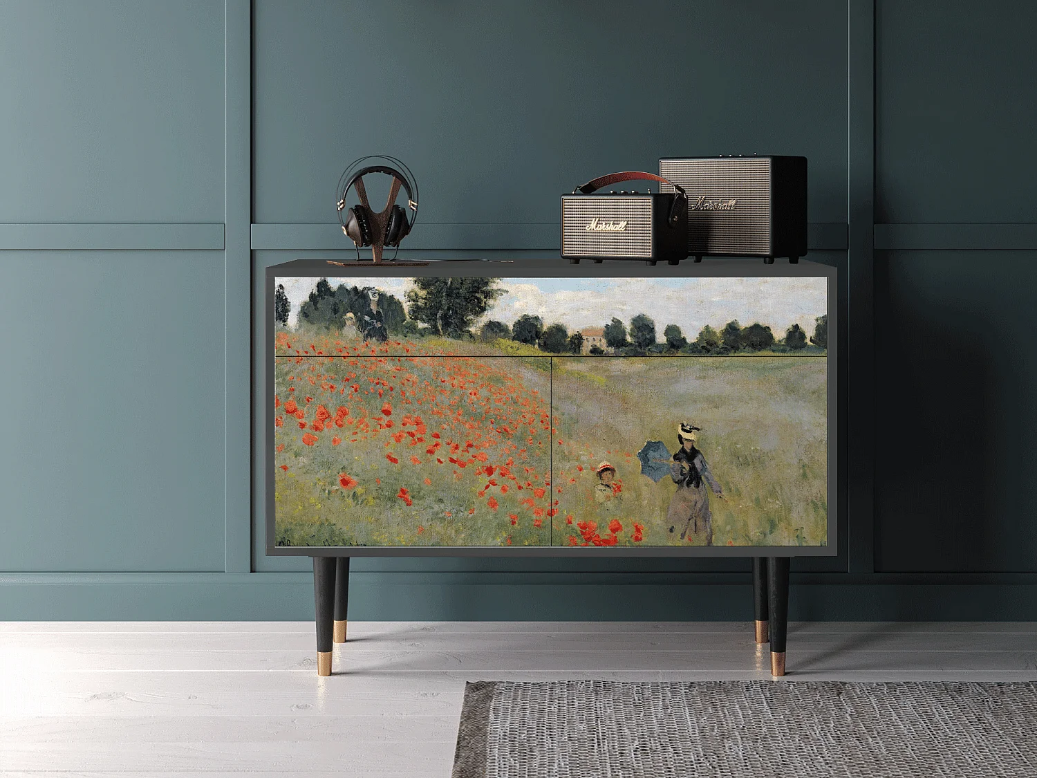 Buffet - 115x85x48 cm - BS4 - The Poppy Field   , Anthracite