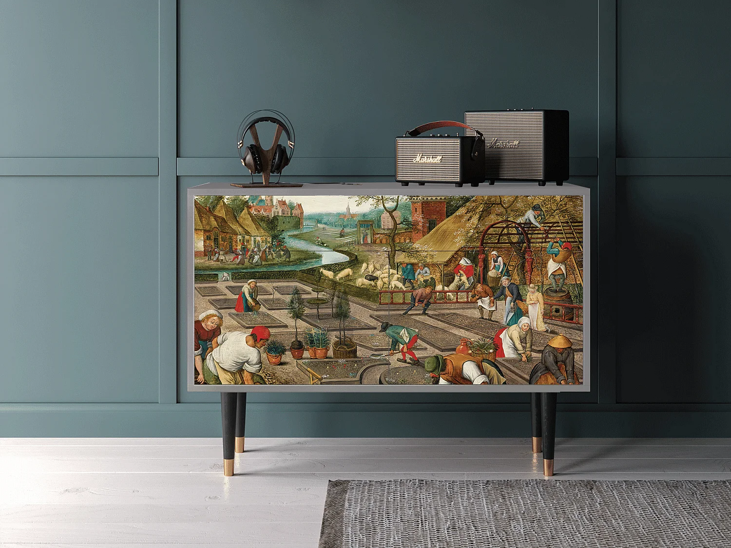 Buffet - 115x85x48 cm - BS4 - The Younger - Spring, Gris