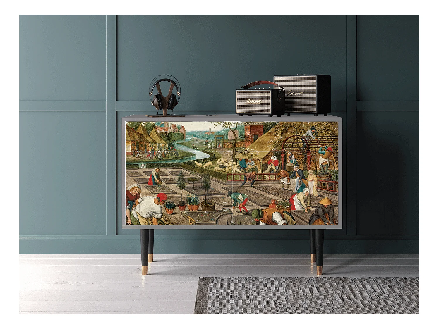 Buffet - 115x85x48 cm - BS4 - The Younger - Spring, Gris