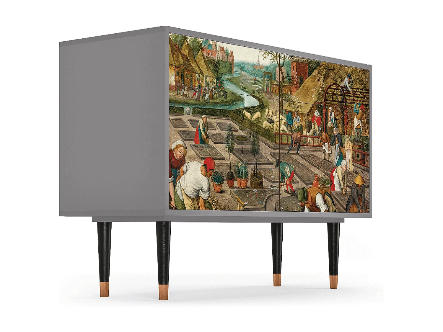 Buffet - 115x85x48 cm - BS4 - The Younger - Spring, Gris