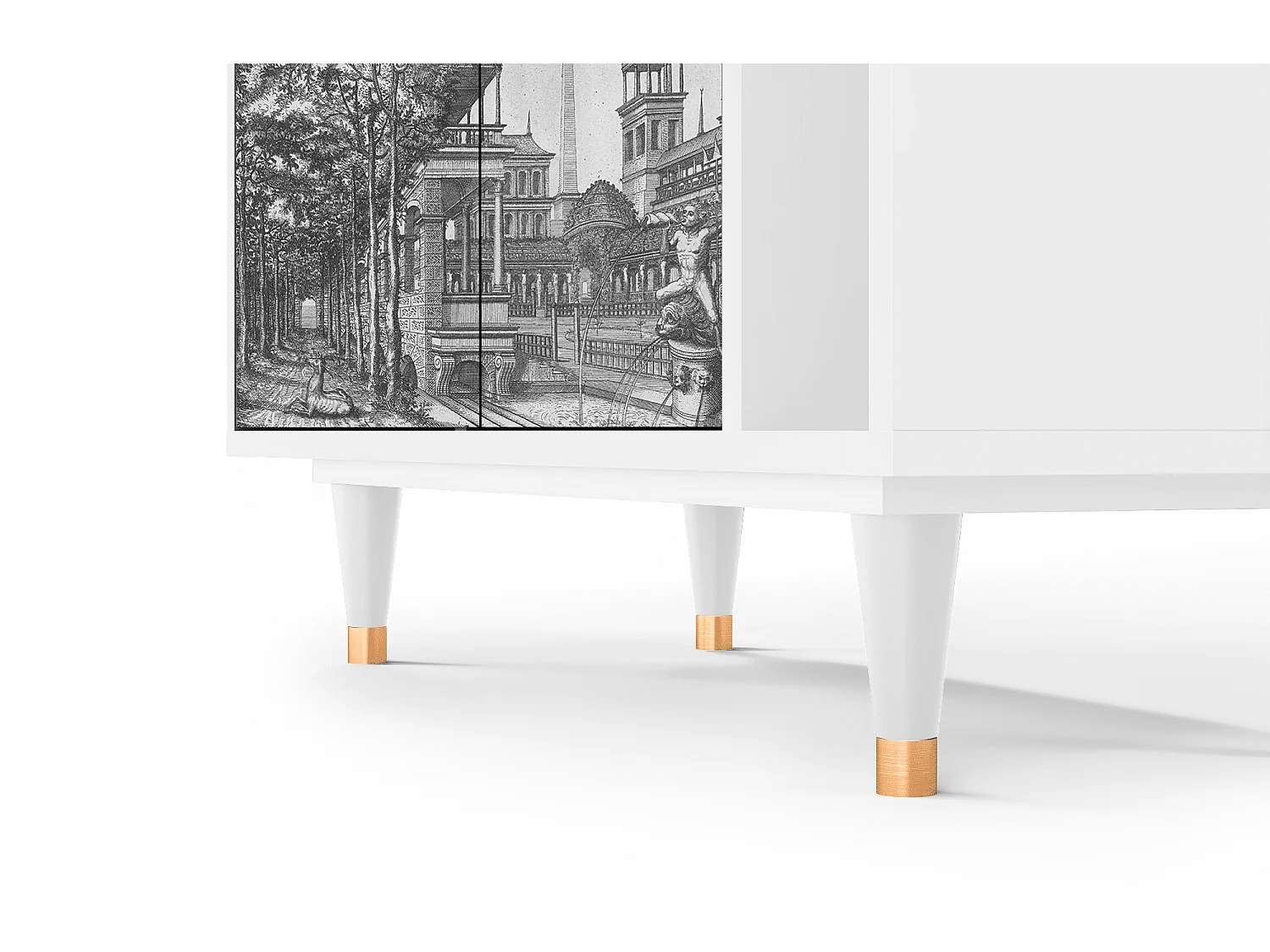 Buffet - 96х110х41 cm - BS6 - View of the Piazza, Blanc