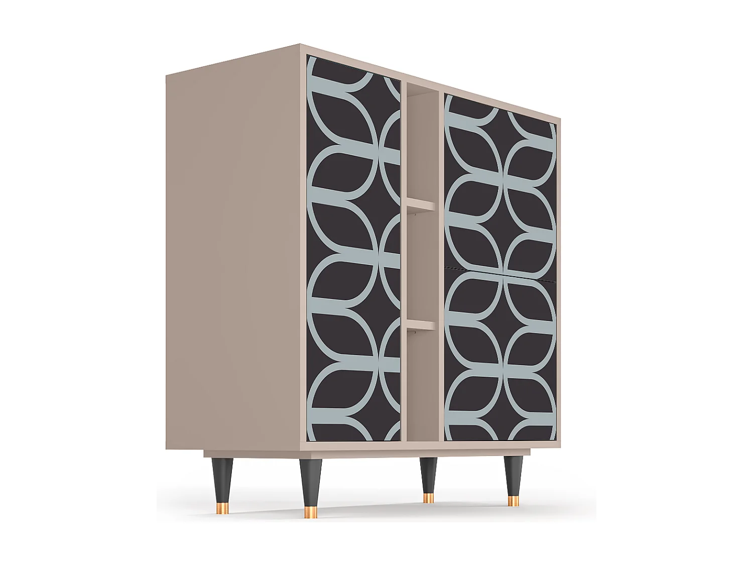 Sideboard - 94х96х41 cm - BS5 - Braided Blue, Latte