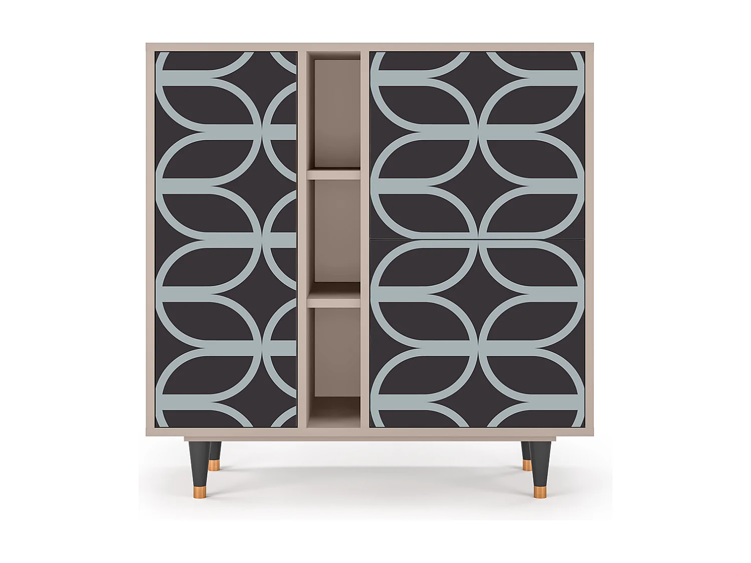 Kredens - 94х96х41 cm - BS5 - Braided Blue, Latte