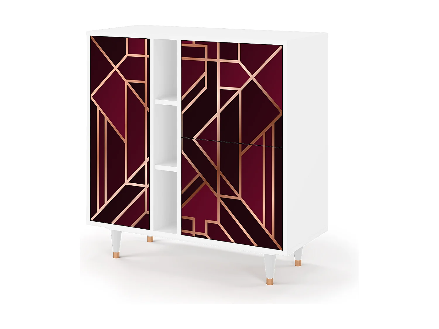 Kredens - 94х96х41 cm - BS5 - Burgundy Jewelery, Biały