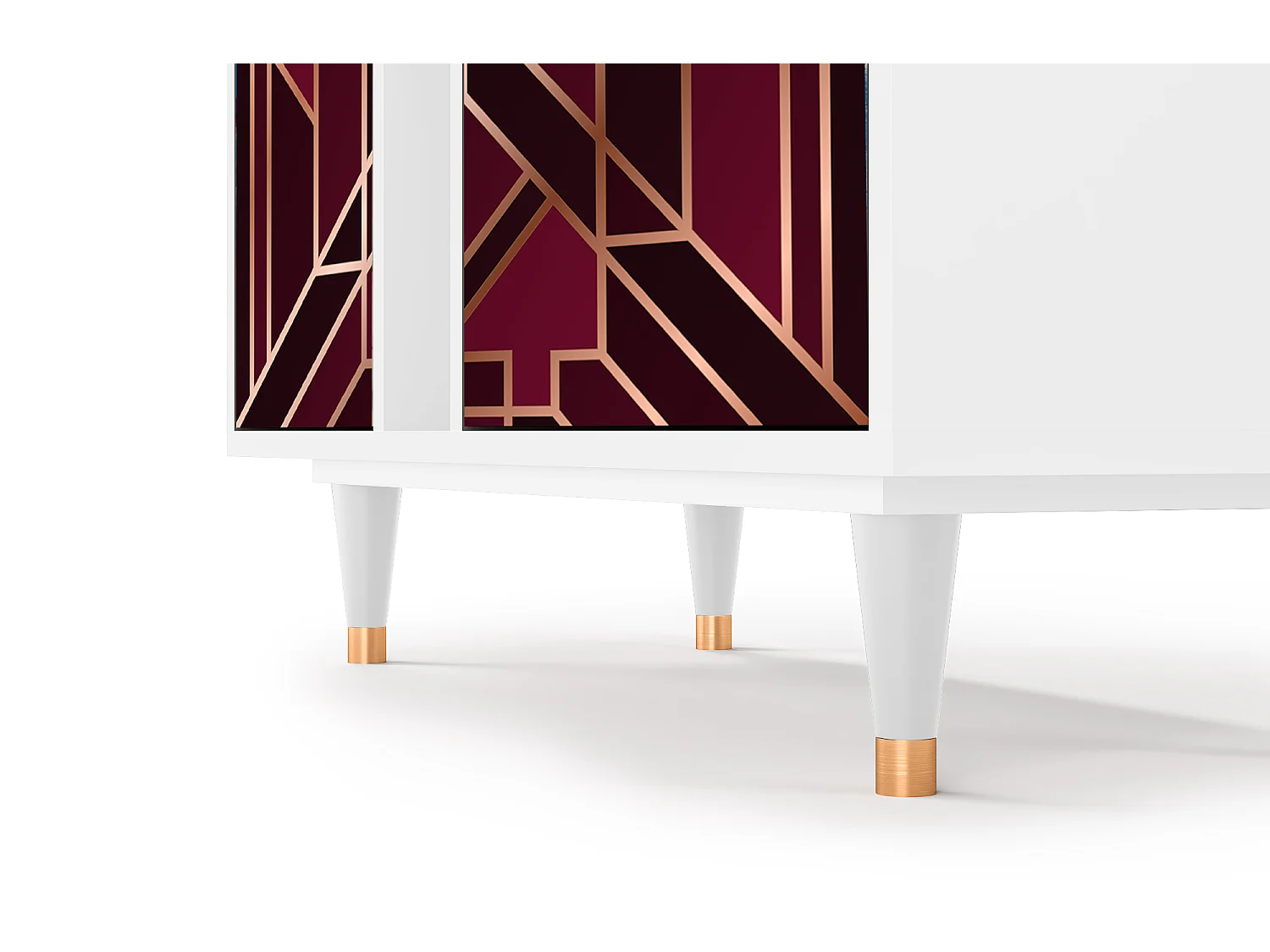 Kredens - 94х96х41 cm - BS5 - Burgundy Jewelery, Biały