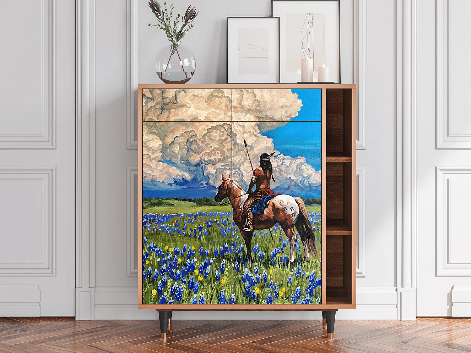 Dressoir - 96х110х41 cm - BS6 - Thunderheads by Dean, Walnoot