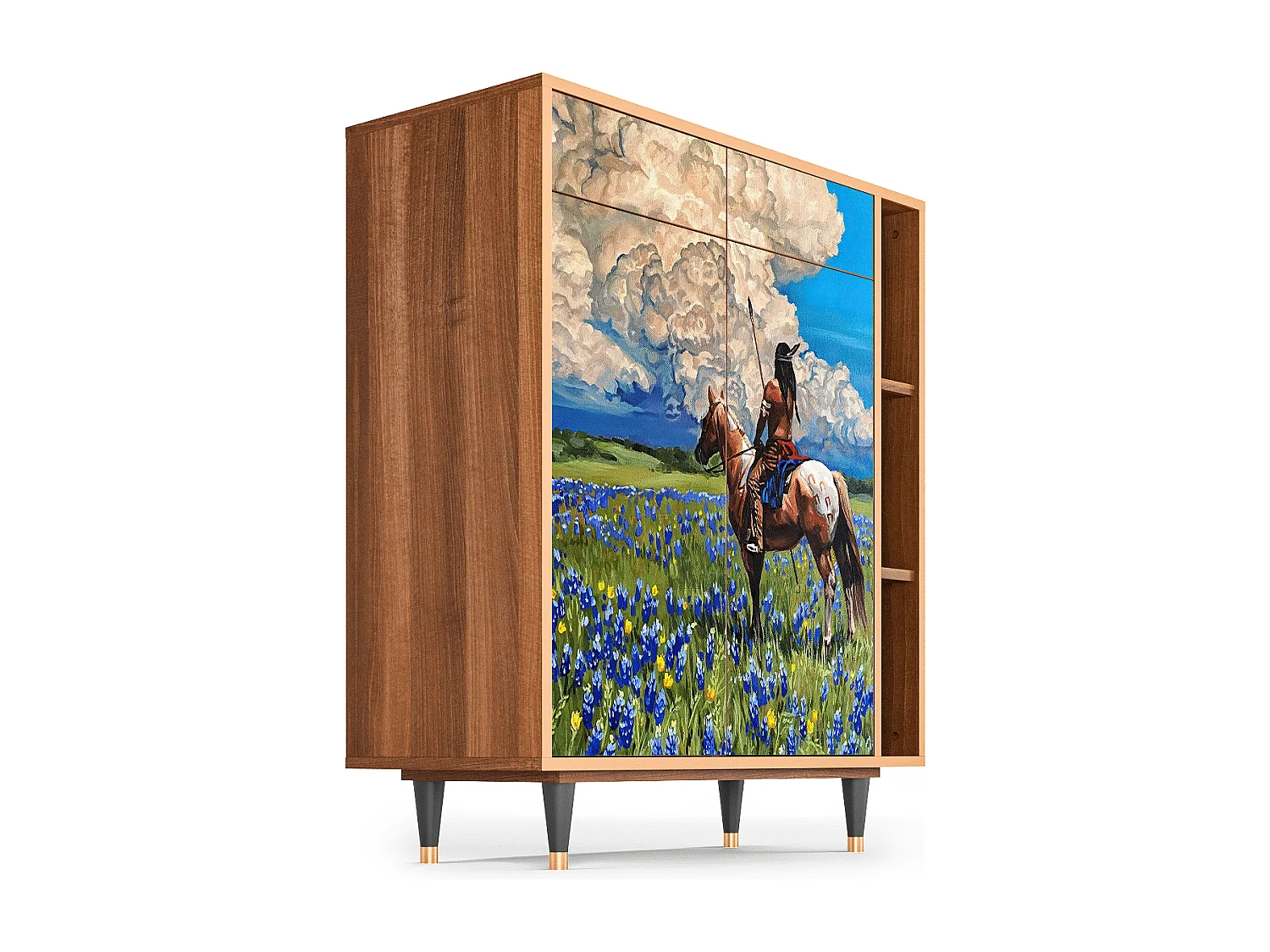 Dressoir - 96х110х41 cm - BS6 - Thunderheads by Dean, Walnoot