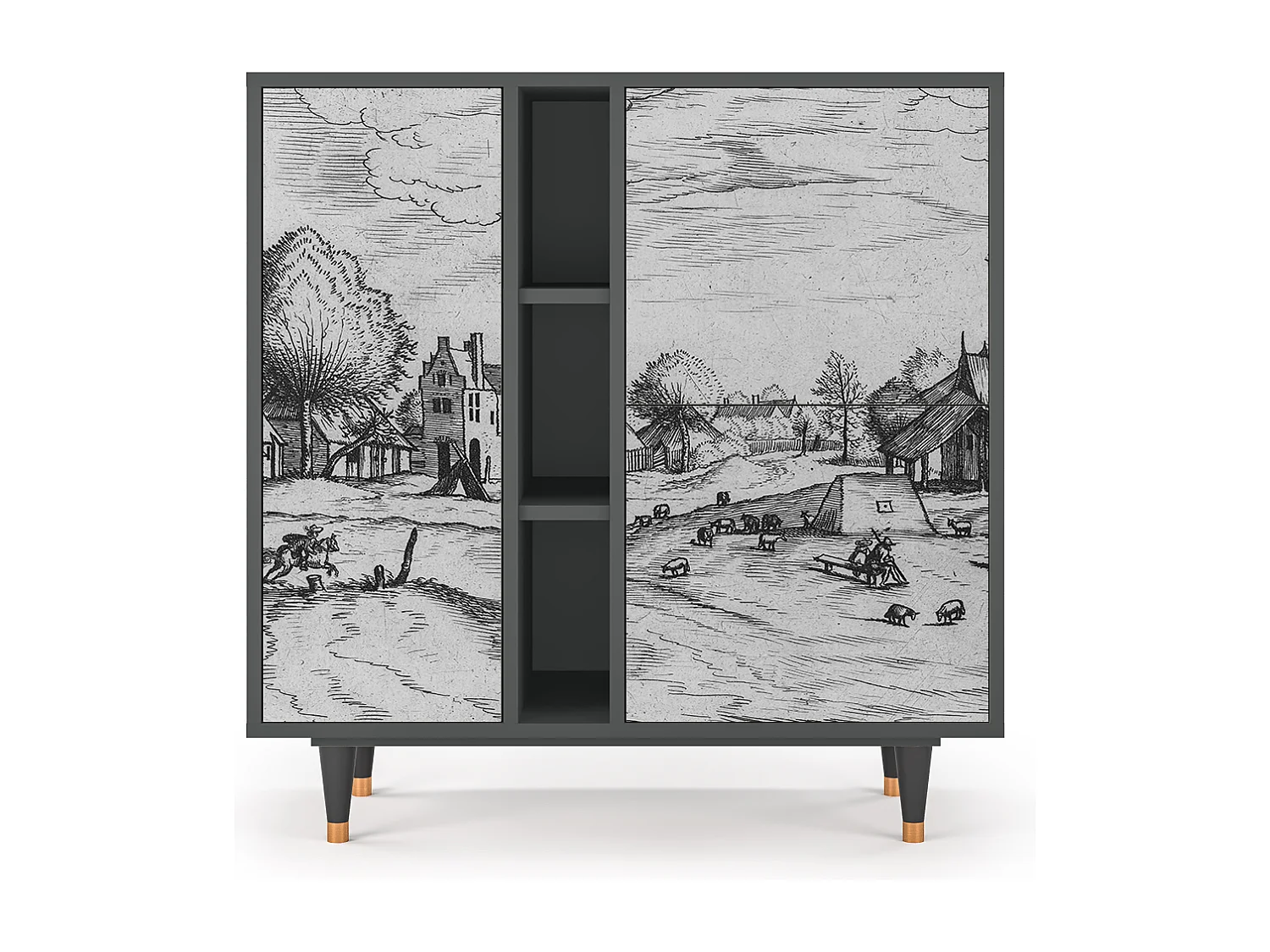 Buffet - 94х96х41 cm - BS5 - Country Village, Anthracite