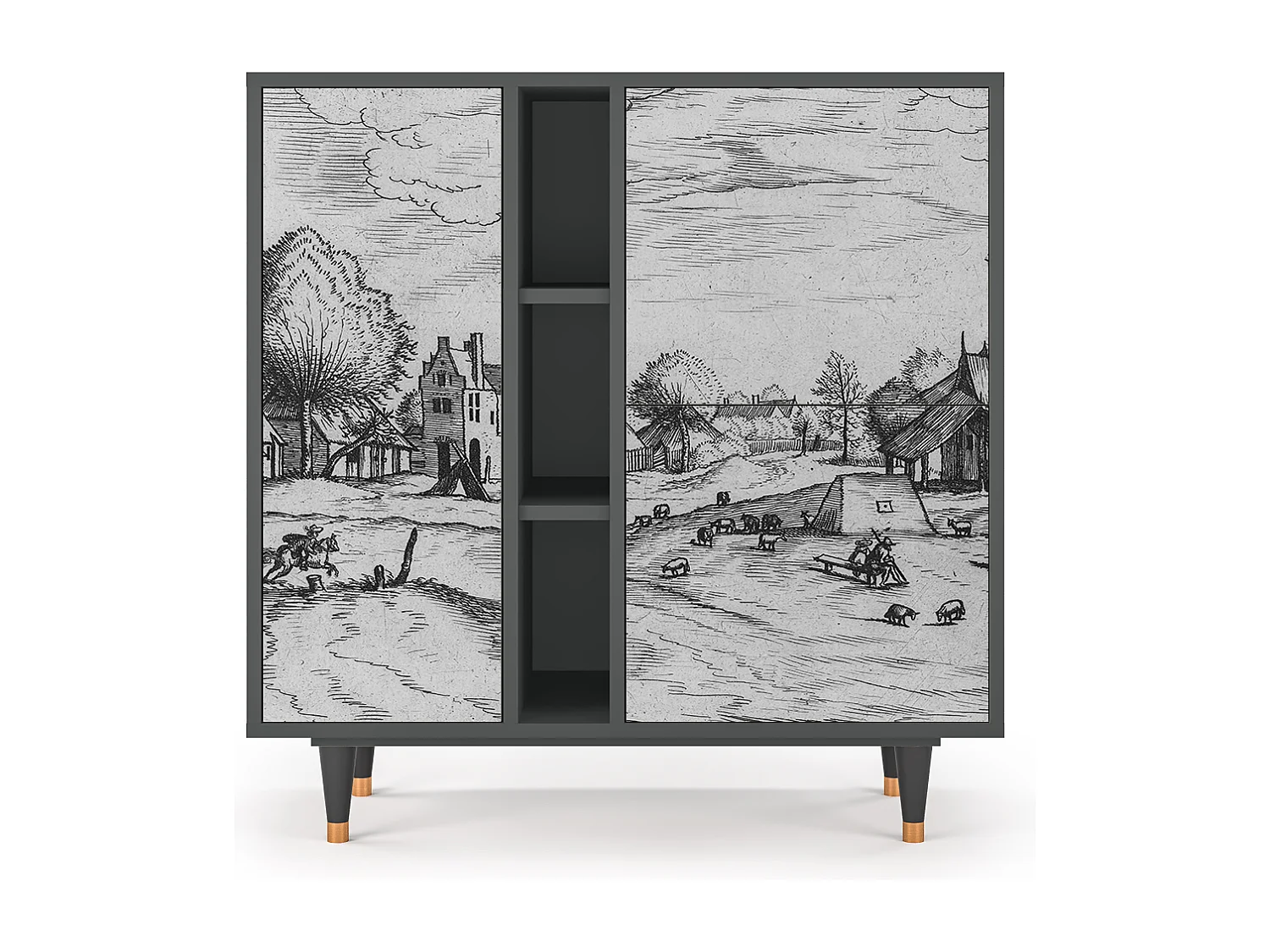 Buffet - 94х96х41 cm - BS5 - Country Village, Anthracite