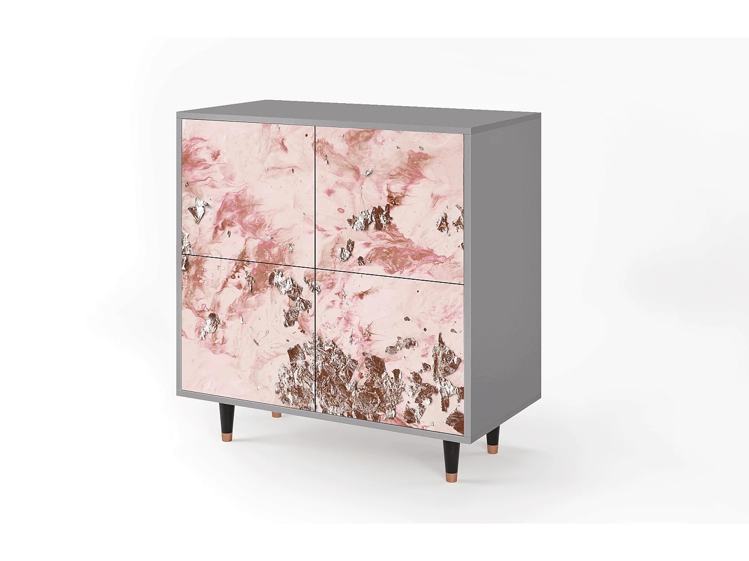 Kredens - 94x96x48 cm - BS3 - Cotton Candy, Szary