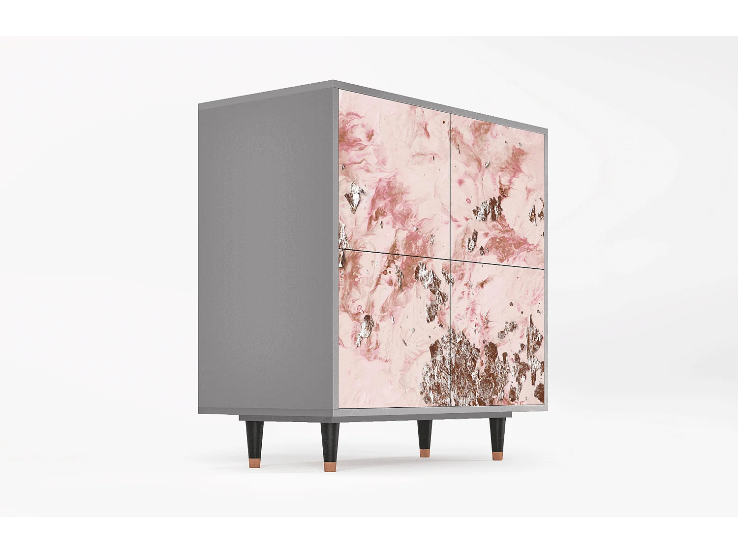 Kredens - 94x96x48 cm - BS3 - Cotton Candy, Szary