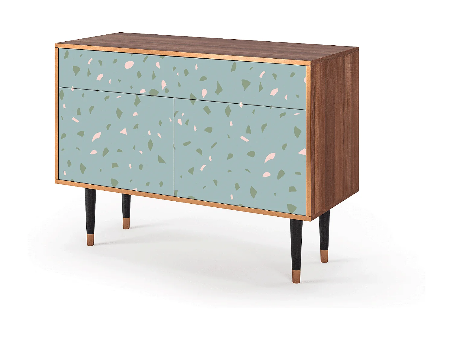 Credenza - 115x85x48 cm - BS4 - Blue Drops, Noce